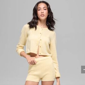 Wool Cashmere New Class Cropped Cardigan